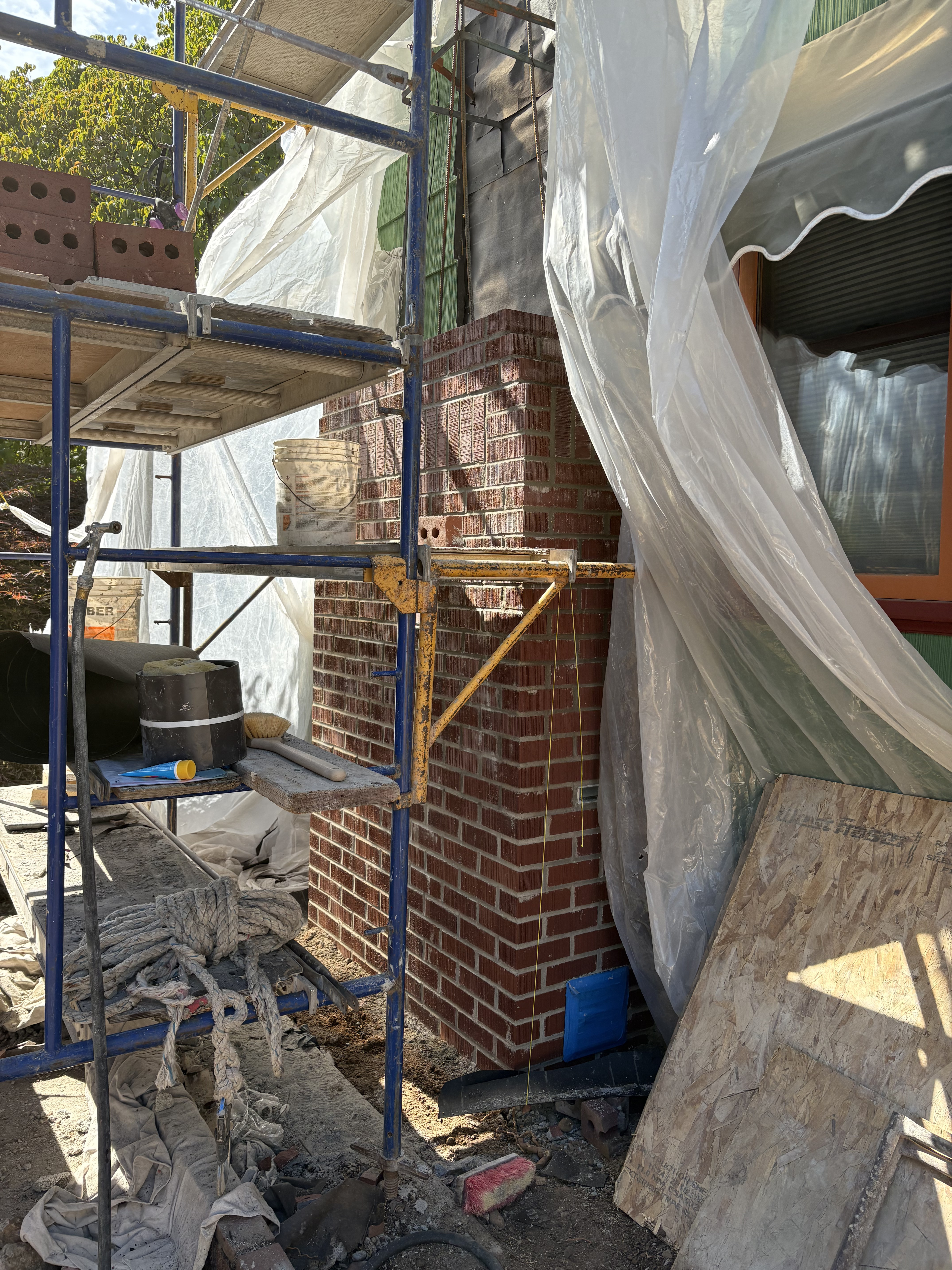 Above the firebox - Shoulders Portland Chimney